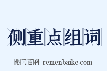 侧重点组词是什么意思的图片